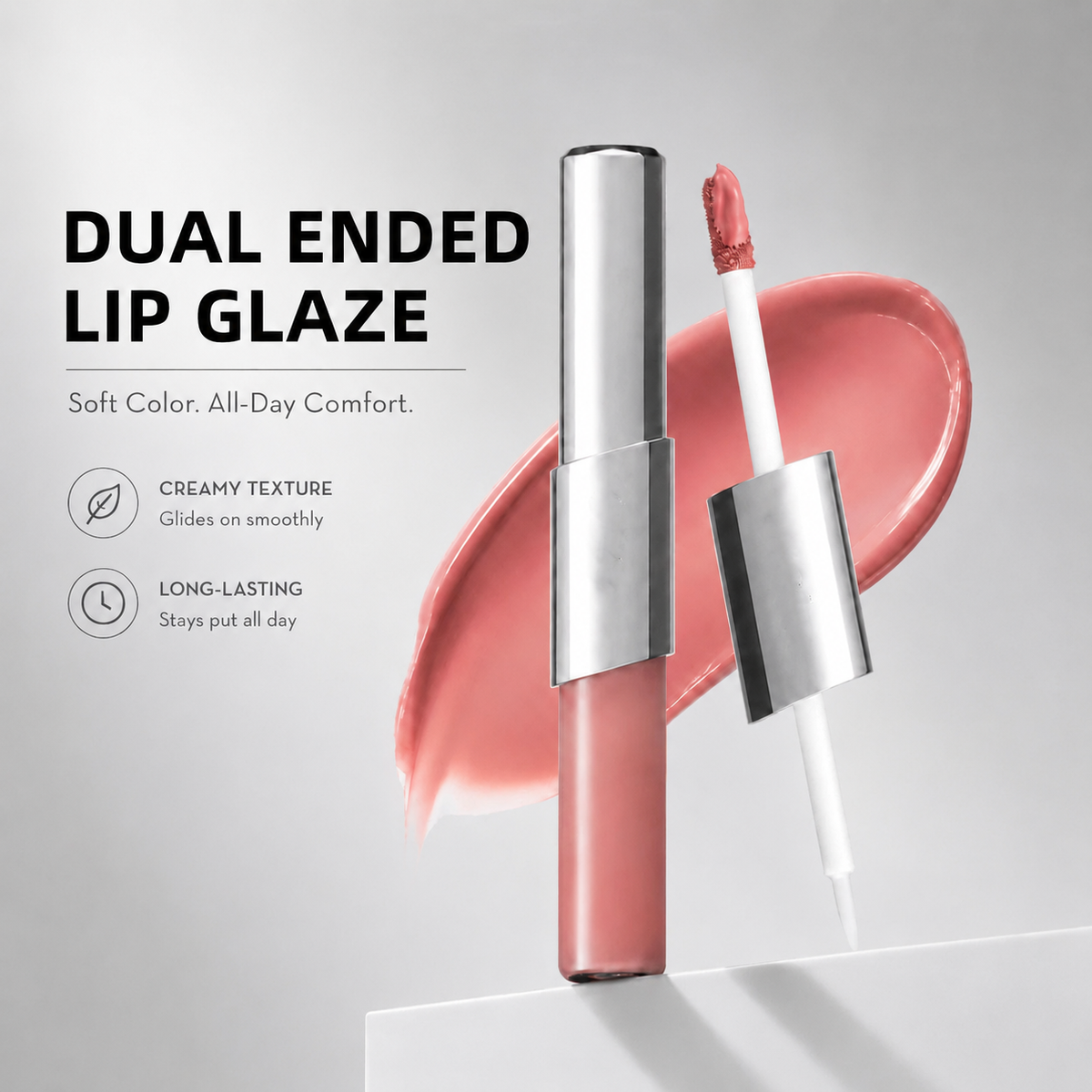 Perfect Twin Lip — Dual-Ended Liquid Lipstick with Velvet Matte Color and Glossy Shine